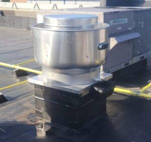 Rooftop exhaust fan and commercial HVAC unit installed by NewEra Mechanical LLC in New Britain, CT