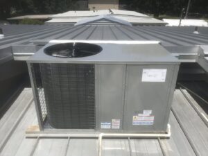 A rooftop HVAC package unit installed by Willman Air in Jacksonville, FL.