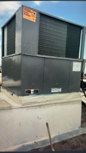 A newly installed rooftop HVAC unit by Mechanical Express in Henderson, NV.