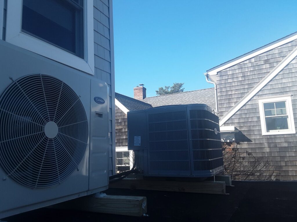 Multiple rooftop HVAC units installed by BC Express Inc Heating & Air Conditioning in Toms River, NJ.