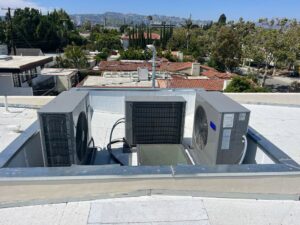 Newly installed rooftop HVAC units by Genesis - Heating and Air Conditioning Specialist in SUNNYSIDE, NY