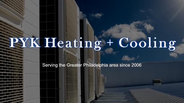 Multiple rooftop HVAC units installed by PYK HVAC in Philadelphia, PA, showcasing commercial HVAC services.