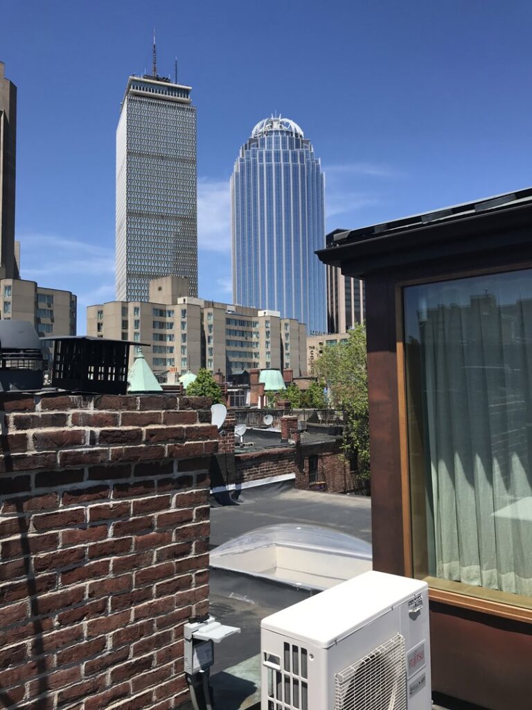 A rooftop mini-split air conditioning unit installation by Quality Comfort Inc. in Aston, PA
