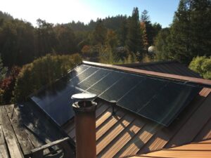 A completed rooftop solar installation on a residential home by Solar & Electric Service Bros in West Sacramento, CA.