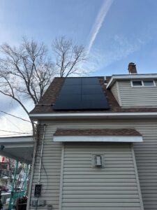 Rooftop solar panel installation completed by Clemens Electric in Averill Park, NY