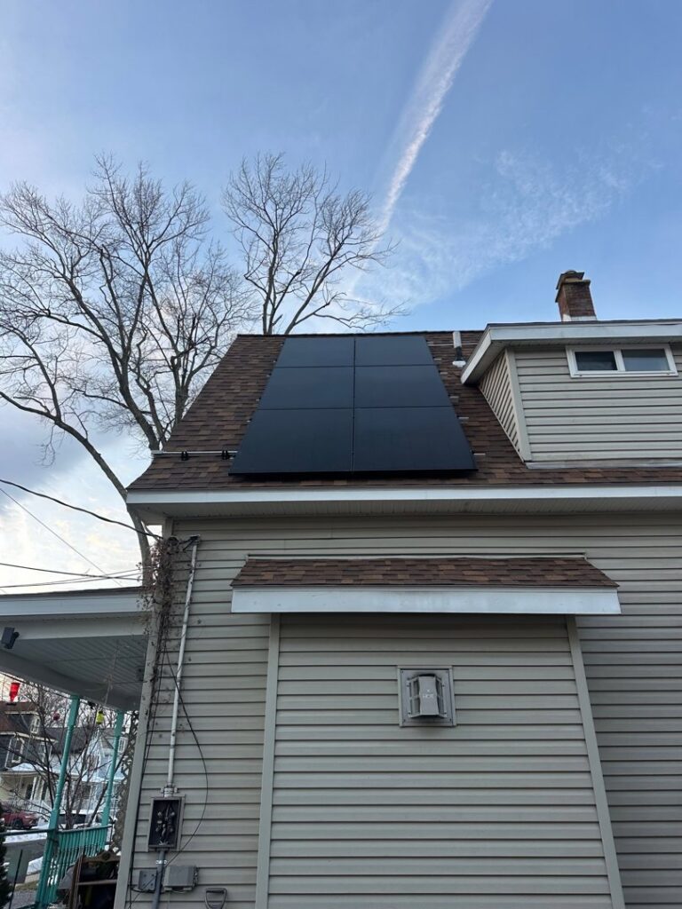 Rooftop solar panel installation completed by Clemens Electric in Averill Park, NY
