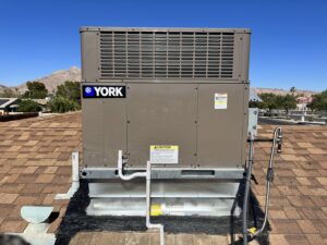 A new York rooftop HVAC unit professionally installed by The Heating & Cooling Company LLC in Las Vegas, NV.