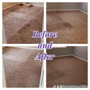 Professional carpet cleaning and restoration in a room by All Star Carpet Restoration and Cleaning in Midlothian, TX