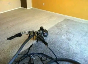A rotary carpet cleaning machine in action on a residential carpet by Fusioncarpetcleaning in Fort Walton Beach, FL
