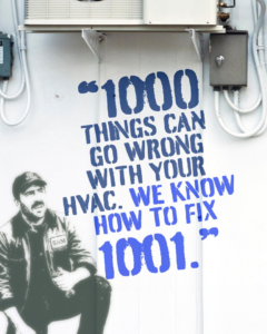 A single outdoor HVAC condenser unit installed by Sloan Mechanical Services in Bridgeville, PA