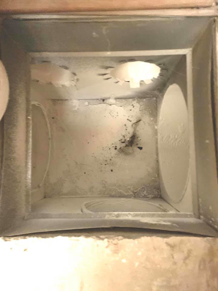 An interior view of a slightly dirty air duct, indicating the need for HVAC maintenance from Craig Baird in Albuquerque, NM.