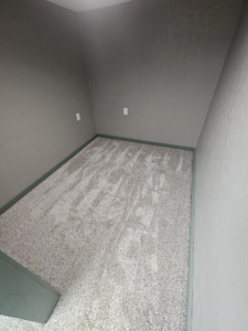 New carpet installed in a small, narrow room or closet by Carpets Mostly in Indianapolis, IN