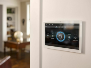 A smart home control panel installed by an electrician from The Tech Caddy in Augusta, GA.