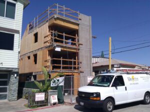 The Smith Electrical Contractors, Inc. service van parked at a construction site, ready for electrical work in El Cajon, CA.