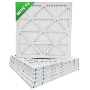 A stack of new MERV 13 air filters, ready for installation by Sierra Filtration Products, Inc. in Reno, NV.