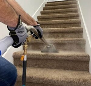 Professional stair carpet cleaning service by Arise Carpet Cleaning in Kailua, HI.