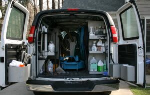 Professional steam carpet cleaning process in progress by Carpet Cleaning Stamford in Stamford, CT