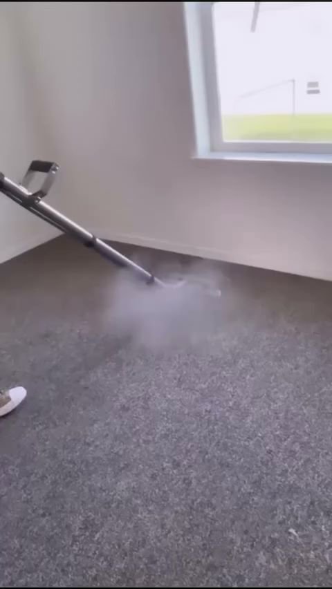 A professional steam carpet cleaning service in progress, performed by B of C Carpet Cleaning LLC in Idaho Falls, ID.