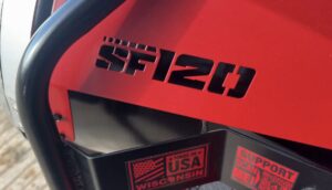 A SunFire industrial heater providing temporary heat on a construction site in Janesville, WI