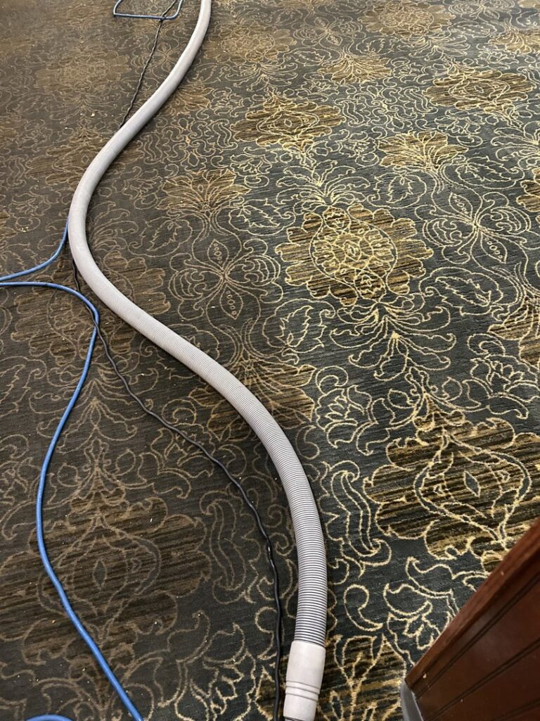 A Chem-Dry of Sioux Falls technician operating a carpet cleaning machine on a residential carpet in Sioux Falls, SD.