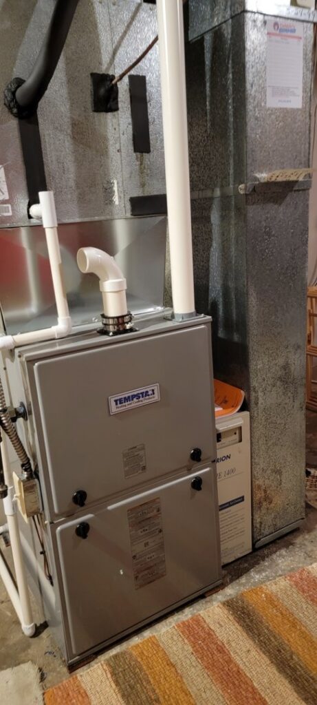 A Tempstar furnace and air handler unit installed by Debbie's Heating and Cooling in South Bend, IN.