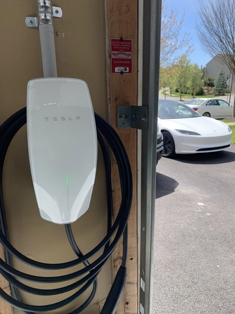 Tesla EV charger installation service by Civic Electric in Bethlehem, PA