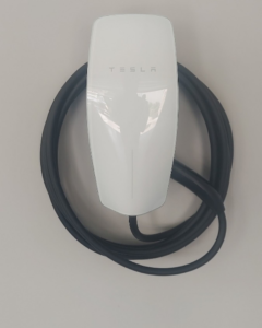 Tesla electric vehicle charger installation by Revamp Electric LLC for a home or business in Columbus, OH.