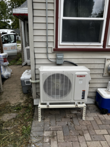 A TOSOT mini-split outdoor unit installation by Kai's Heat & Cool in Naperville, IL