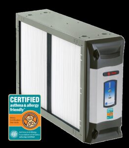 A Trane CleanEffects air filtration system, certified asthma & allergy friendly, offered by Sullivan Heating & Cooling in Depew, NY