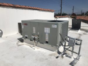A Trane commercial rooftop HVAC unit installed or serviced by Allstar Heating & Cooling in Port Richey, FL