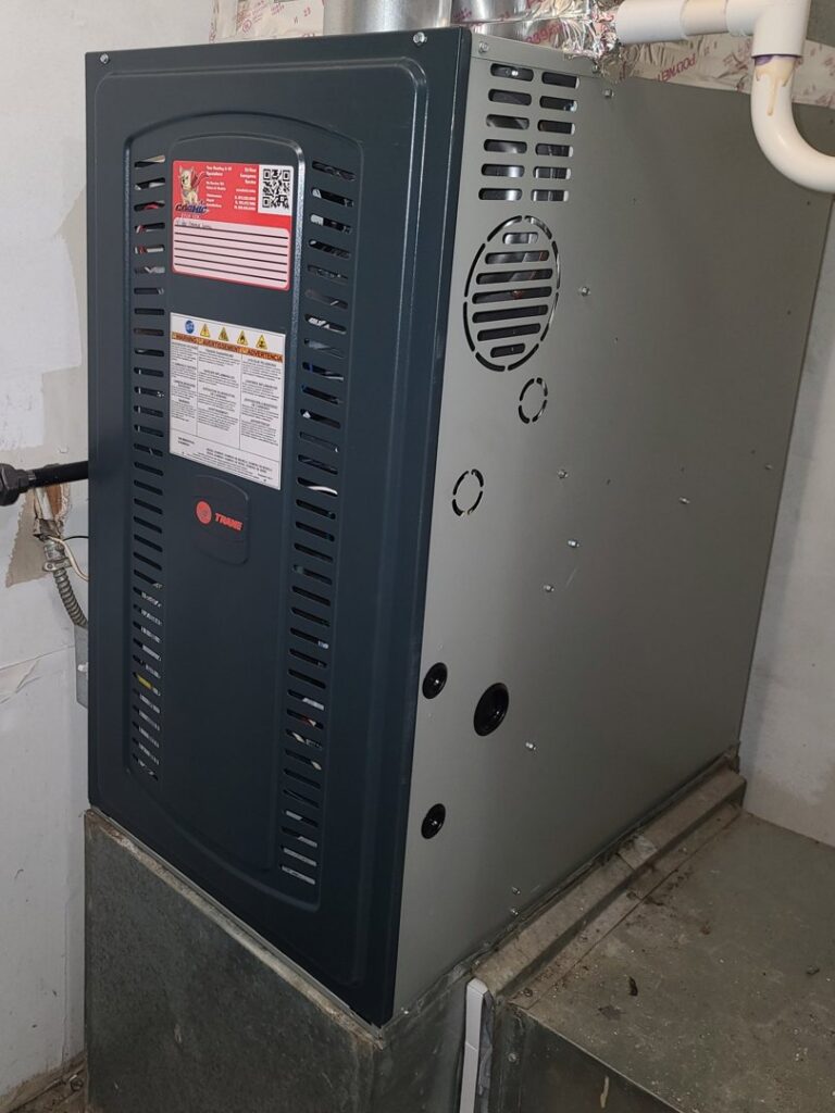A Trane furnace and air handler unit installed by Cosmic HVAC in Chicago, IL.