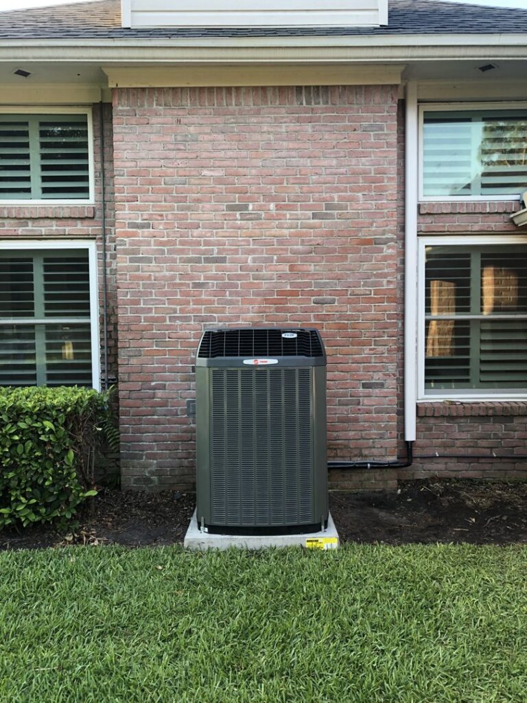 A Trane outdoor air conditioning unit installed by Willman Air in Jacksonville, FL.