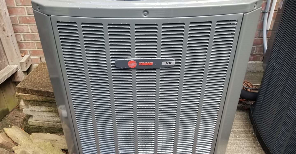 A Trane XR outdoor air conditioning unit installed by Higher Peak Air Conditioning and Heat, LLC 1 in Houston, TX