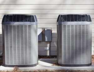 Two outdoor air conditioning units installed by Extreme Heating & Cooling in Beaver Dam, KY