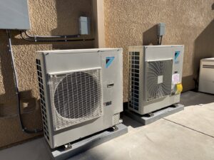 Two outdoor Daikin HVAC units professionally installed by Air Comfort Experts in Pasadena, CA