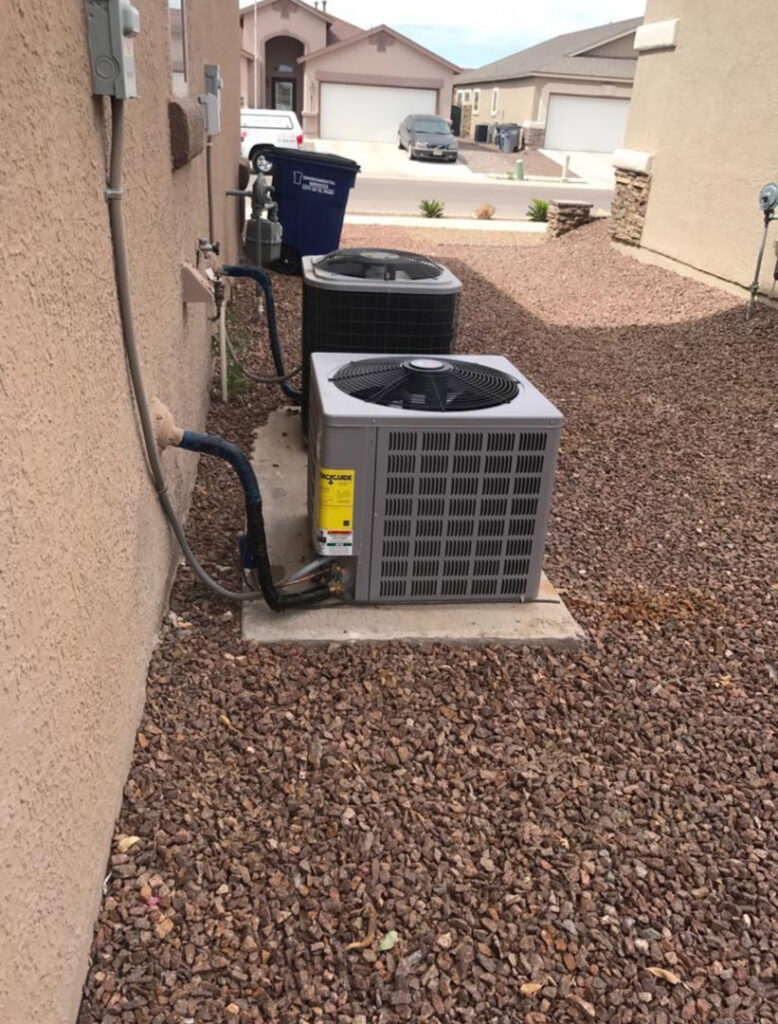Two outdoor HVAC condenser units installed by Ignitify Commercial Grade HVAC in El Paso, TX.