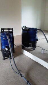 Two professional carpet cleaning machines ready for service by Rowland Brothers Carpet Cleaning Service in Morgantown, WV