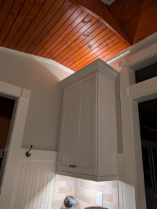 Under-cabinet lighting and electrical outlet installed in a kitchen by J Turner Electric LLC in Indianapolis, IN.