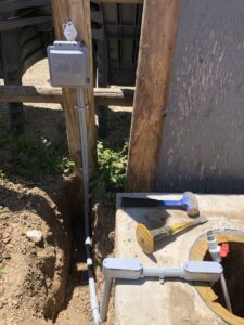 Underground electrical conduit being installed, showing trenching work by All 4 You Electrical in Boise, ID.