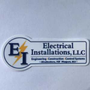 An electrician installing underground electrical conduits for Electrical Installations, LLC in Moultonborough, NH.