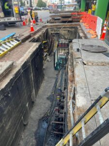 Underground electrical conduit and wiring being installed or repaired in a trench, by JJRS Electrical, LLC in Colorado Springs, CO.