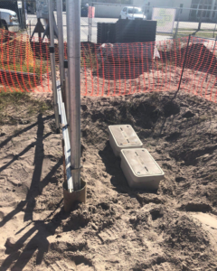 Installation of underground electrical utility boxes by Canseco Electrical Contractors, Inc. in Miami, FL.