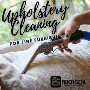 A professional performing upholstery cleaning service for fine furnishings by Fiber-Seal of North Texas in Dallas, TX