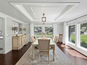 Upholstery cleaning service in progress on an ottoman by Thomas Carpet & Oriental Rug Cleaners in Newtown Square, PA