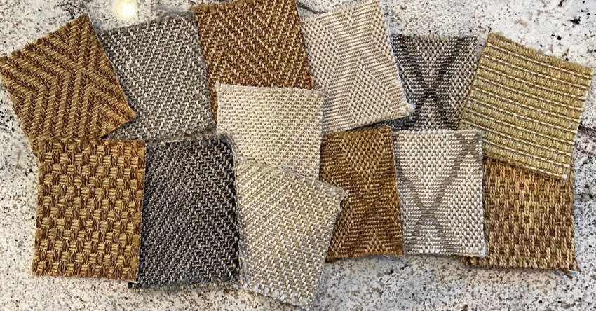 A collection of various carpet texture and weave samples for selection at CC&S Flooring in Salt Lake City, UT.