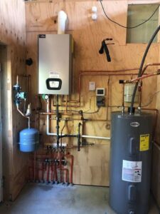 A comprehensive water heater and boiler system installation with copper piping by F & S Williams in Lafayette, IN.