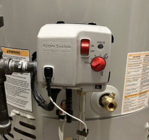 A close-up of an ICON System control panel on a water heater by Utah Mechanical Heating and Air Conditioning in South Ogden, UT.