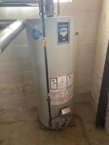 A Bradford White Defender water heater installed by Good Helpers Heating, Cooling & Labor Services LLC in Detroit, MI.