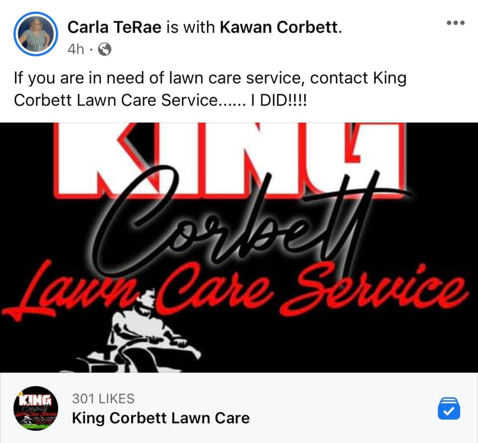 A beautifully maintained front lawn of a house by King Corbett Lawn Care in Decatur, AL.