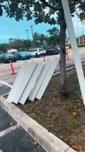 White vinyl fence materials ready for installation by Ace Fence Company in Fort Lauderdale, FL.
